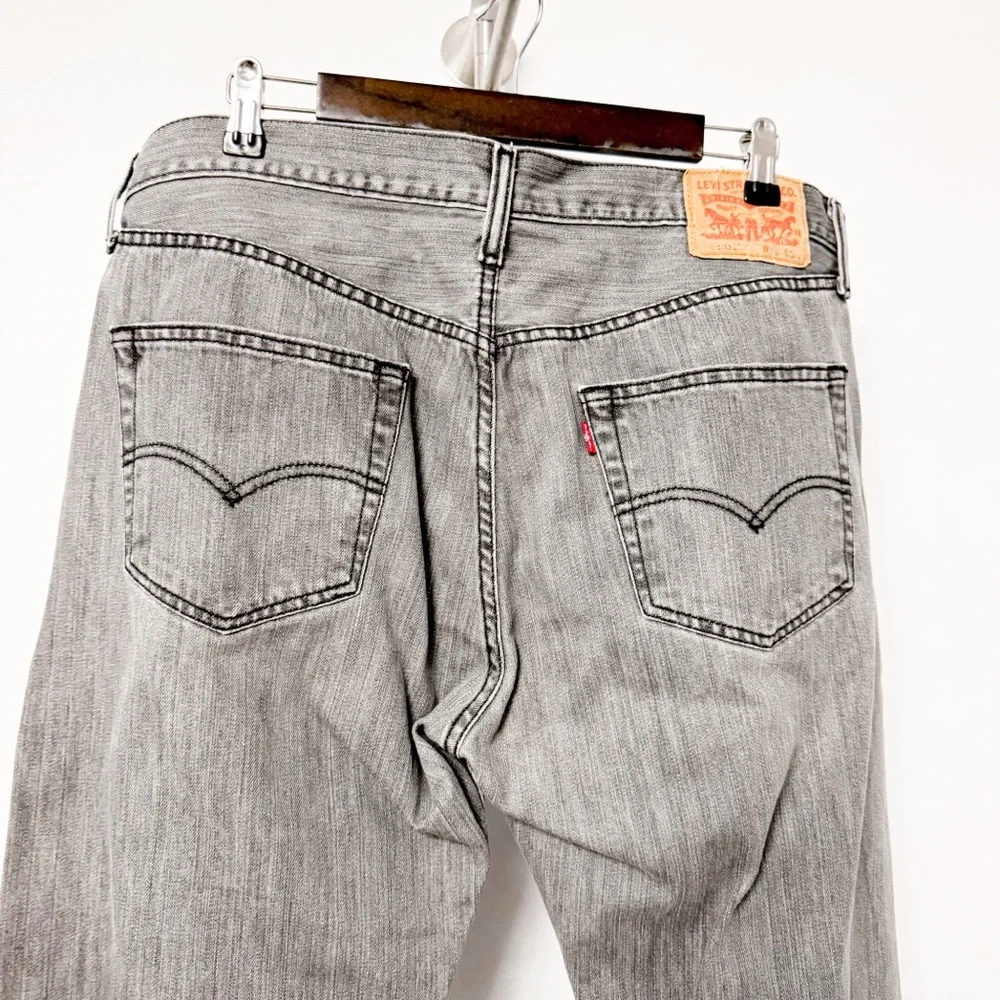 Levi's 501 Button‎ Fly Straight Leg Classic Jeans Faded Black Gray 36 x 34